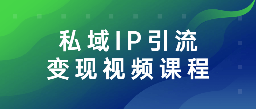 私域IP引流变现视频课程-游戏广场